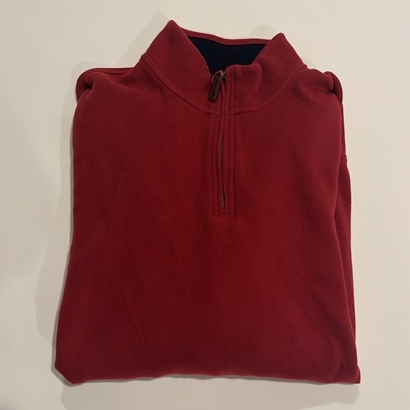 Lands' End Other - Lands End Quarter zip sweater red mens size Large